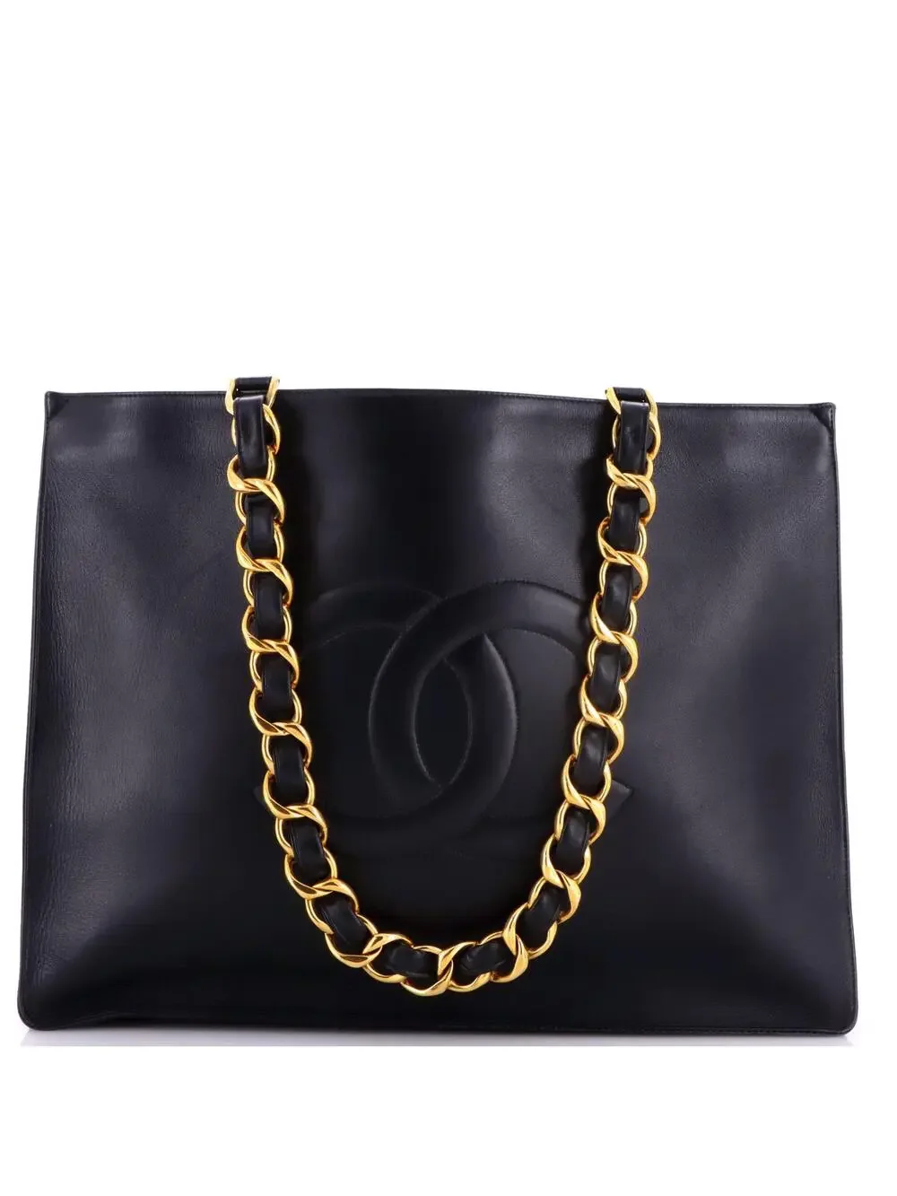Chanel Vintage Cc Chain Tote Lambskin #343075C33B